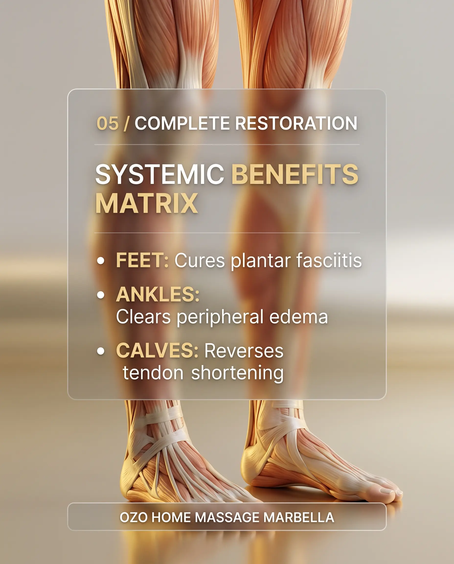 Complete foot and leg restoration after wearing high heels