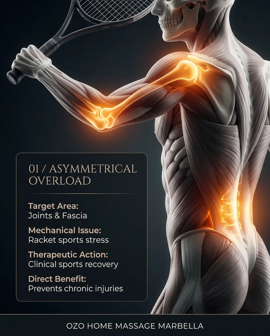 Padel massage marbella clinical racket sports recovery
