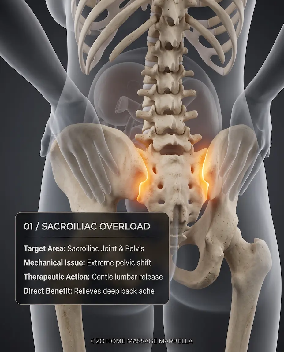 Pregnancy massage marbella sacroiliac joint pain relief