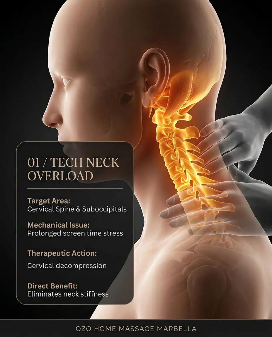 Executive massage marbella tech neck and posture recovery