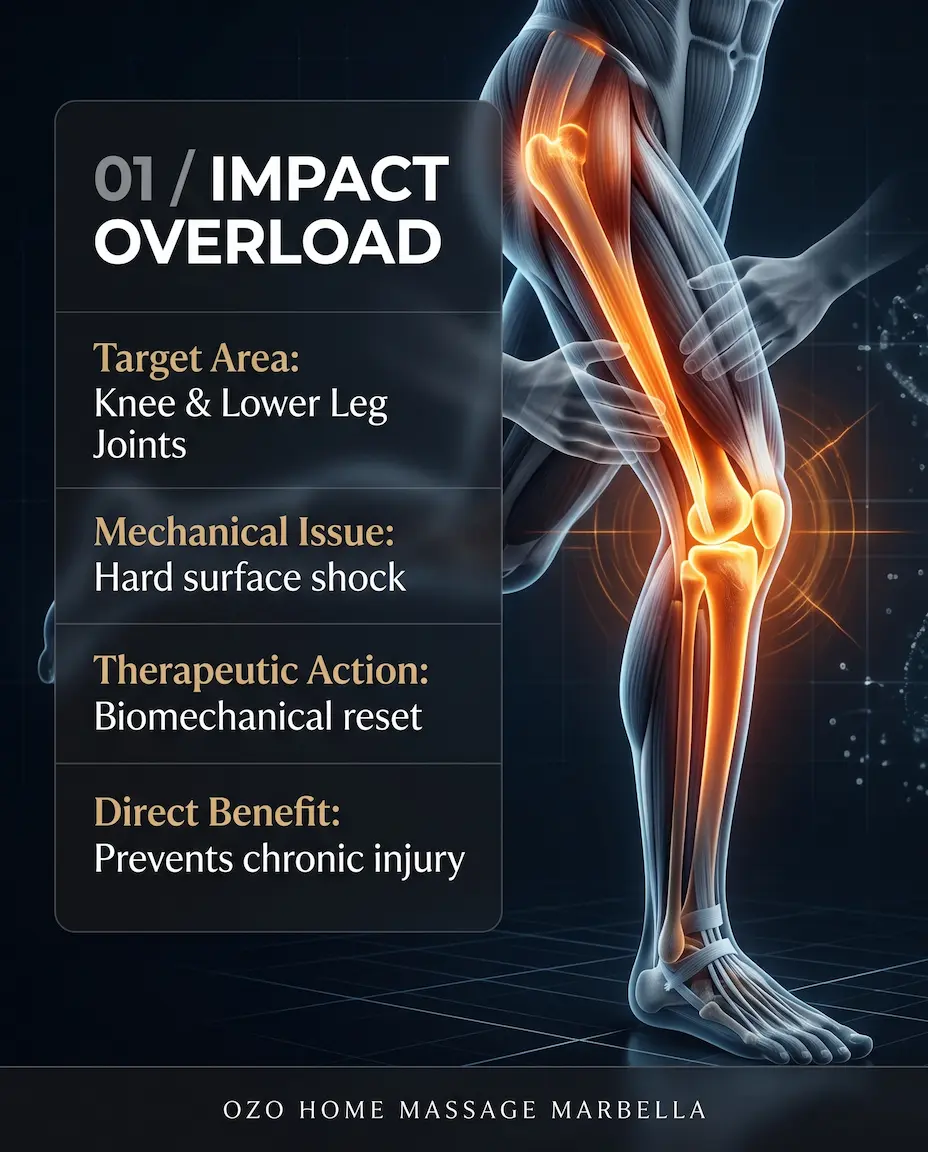 Runners massage marbella high impact leg overload