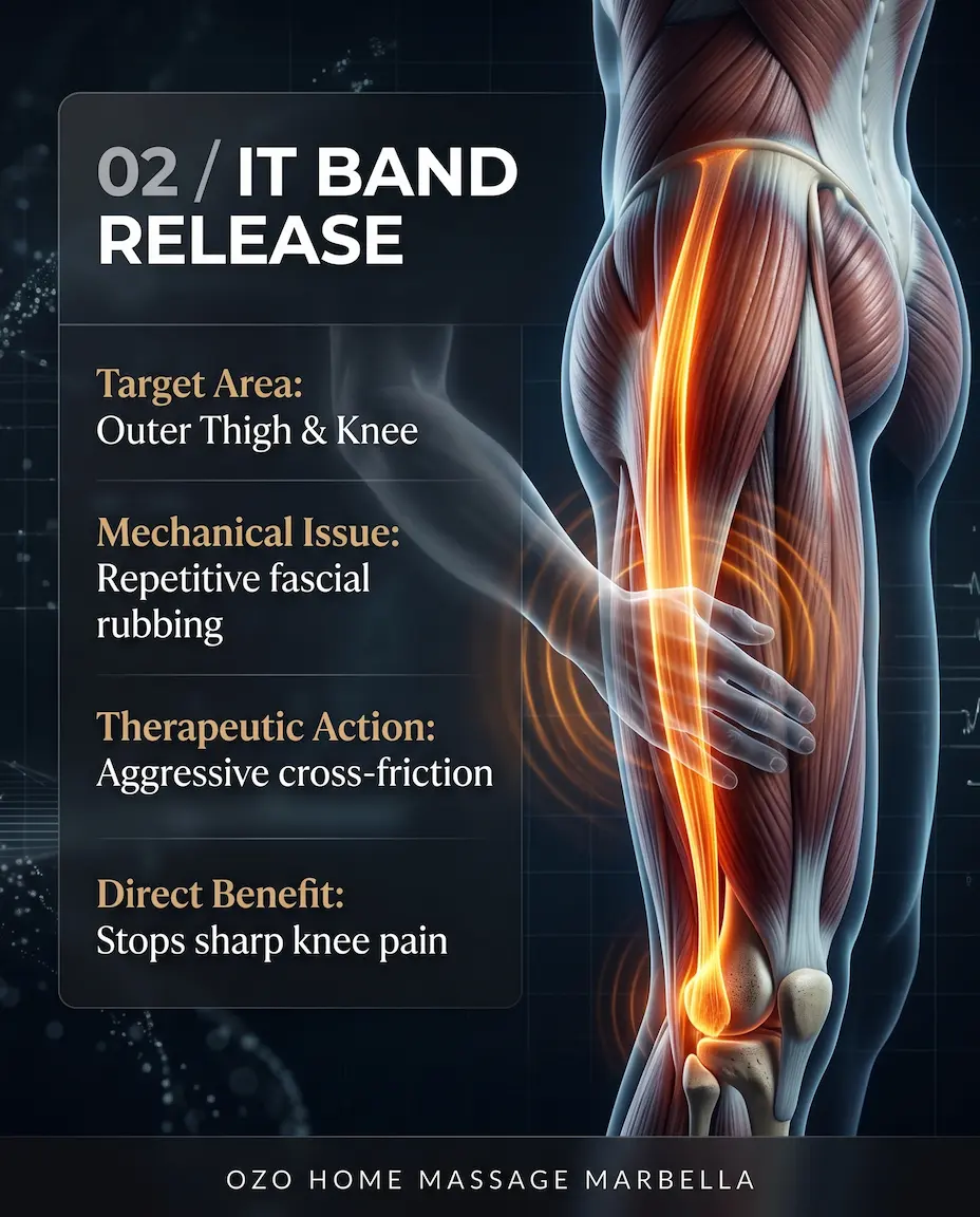 Sports massage for IT band syndrome and runners knee marbella