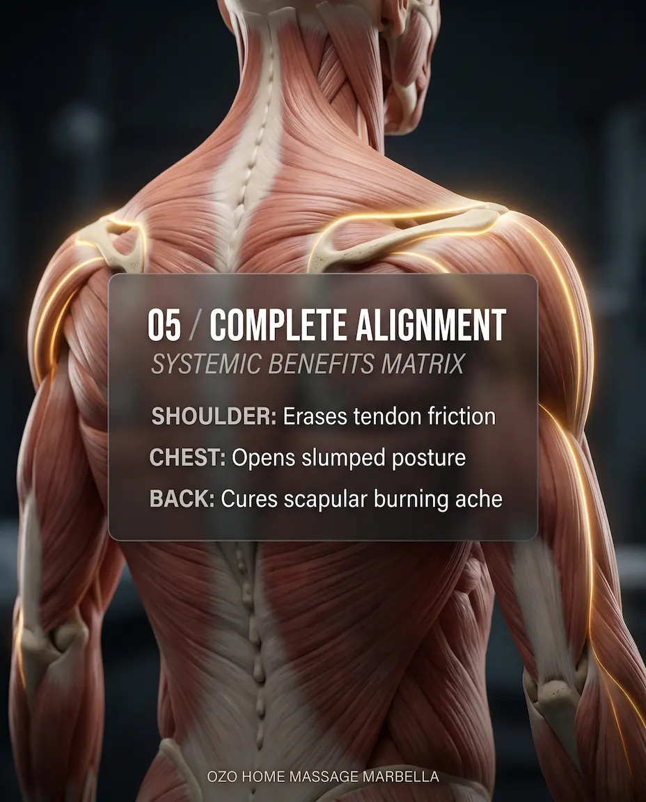 Complete shoulder and postural alignment after clinical massage